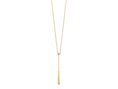 Collana Goccia Su Catena, 43 Cm, Oro Giallo 18 Carati