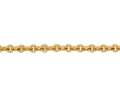 Bracciale Maglia A Lente Massiccia 3,50 Mm, 18 Cm, Oro Giallo 18 Carati