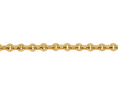 Bracciale A Maglie Lente Piena 3,50 Mm, 18 Cm, Oro Giallo 18 Carati - Immagine Standard - 1