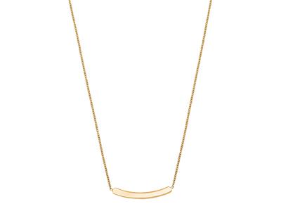Collana Con Placca Curva, 40-42 Cm,oro Giallo 18 Carati - Immagine Standard - 1