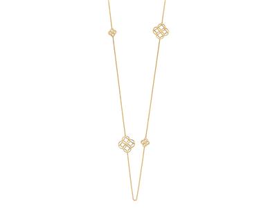 Collana Con 4 Cerchi 5/15 MM Su Catena, 80 Cm, Oro Giallo 18 Ct. - Immagine Standard - 1