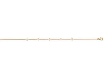 Bracciale Tennis 5 Diamanti, 0,11ct, 15-17,50 Cm, Oro Giallo 18 Carati - Immagine Standard - 1