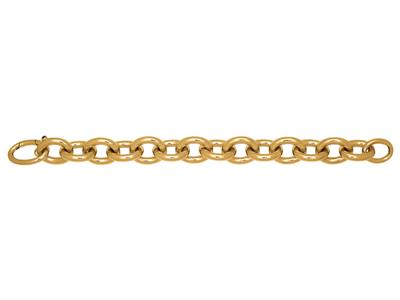 Bracciale Forçat A Tubo Rotondo 6 X 16 Mm, 20 Cm, Oro Giallo 18 Carati