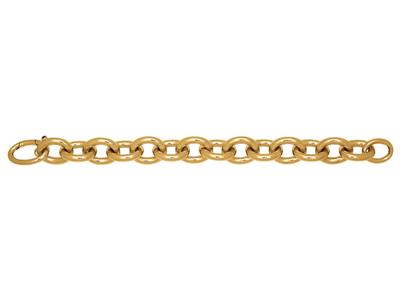 Bracciale Forçat A Tubo Rotondo 6 X 16 Mm, 20 Cm, Oro Giallo 18 Carati