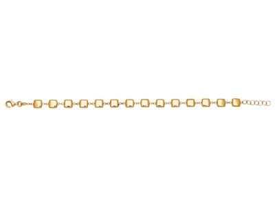 Bracciali Cubetti 6 Mm, 16,5+1,5 Cm, Oro Giallo 18 Carati - Immagine Standard - 1