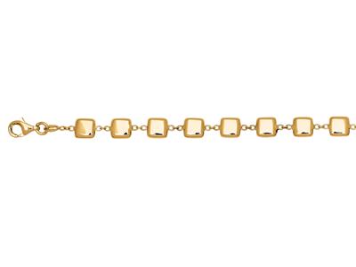 Bracciali Cubetti 6 Mm, 16,5+1,5 Cm, Oro Giallo 18 Carati - Immagine Standard - 2