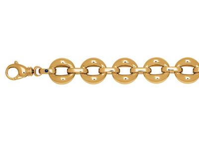 Bracciale Cerchi Volume 16 Mm, 19 Cm, Oro Giallo 18 Carati - Immagine Standard - 2