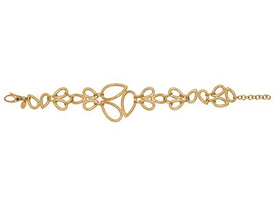 Bracciale A Più Anelli Con Fiore Cadente 28 Mm, 16+2 Cm, Oro Giallo 18 Ct. - Immagine Standard - 1