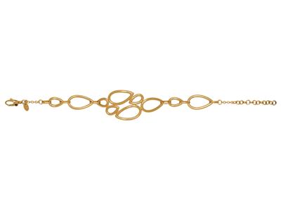 Bracciale A Più Anelli Su Catena A Goccia Di 23 Mm, 16-19 Cm, Oro Giallo 18 Ct.