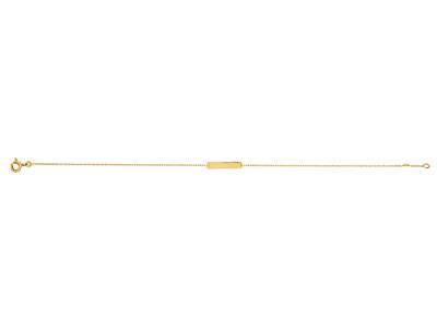 Bracciale A Catena Rotonda Forat, Motivo A Barretta Da 15 Mm, 17-18 Cm, Oro Giallo 18 Carati