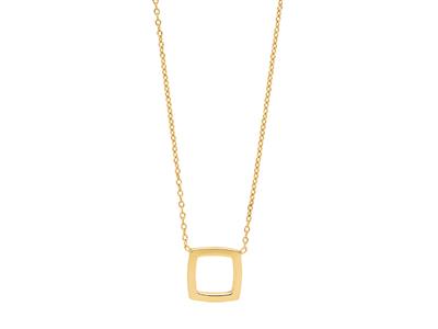 Collana A Catena Rotonda Forzat, Motivo Quadrato, 40-42 Cm, Oro Giallo18 Carati - Immagine Standard - 2