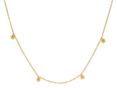 Collana Forçat Rotonda, 6 Pallini, 40-42 Cm, Oro Giallo 18 Ct. - Immagine Standard - 2