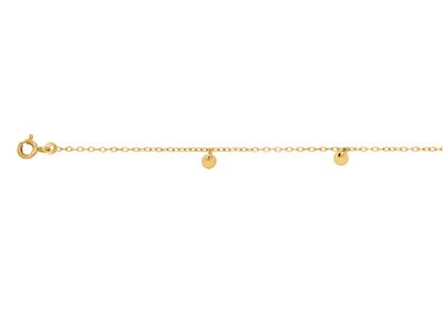 Bracciale Rotondo A Catena Forçat, 4 Losanghe, 17-18 Cm, Oro Giallo 18 Ct. - Immagine Standard - 2