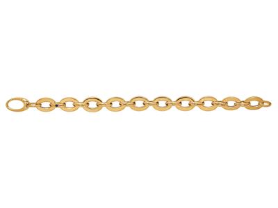 Bracciale A Maglie Ovali Cava 11 Mm, 19 Cm, Oro Giallo 18 Carati - Immagine Standard - 1
