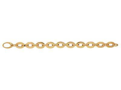 Bracciale A Maglie Ovali Cave 11 Mm, 19 Cm, Oro Giallo 18 Carati