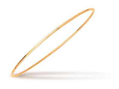 Bracciale Collana Solida, Filo Tondo 1,5 Mm, Forma Rotonda 65 Mm, Oro Giallo 18 Ct. - Immagine Standard - 1