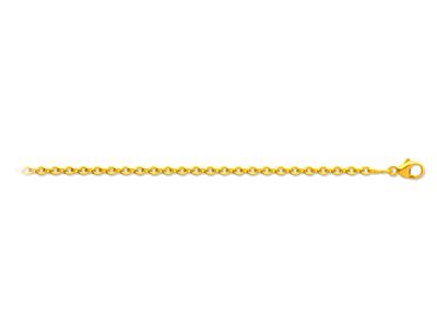 Catena A Maglie Rotonde Forat 2,10mm, 42 Cm, Oro Giallo 18 Kt