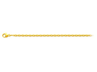 Catena Forçat, Diamante Taglio 1,30 Mm, 42 Cm, Oro Giallo 18 Ct.