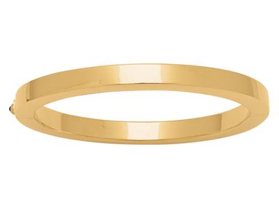 Bracciale Rigido A Tubo Quadrato 6 Mm, 60 Mm, Oro Giallo 18 Carati - Immagine Standard - 1