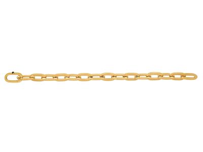 Bracciale Anelli Cavi Allungati 8 Mm, 19 Cm, Oro Giallo 18 Carati - Immagine Standard - 1