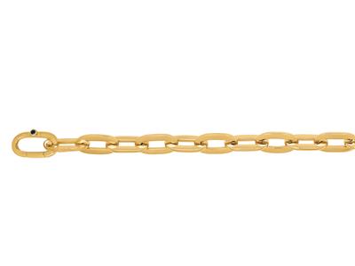Bracciale Anelli Cavi Allungati 8 Mm, 19 Cm, Oro Giallo 18 Carati - Immagine Standard - 2