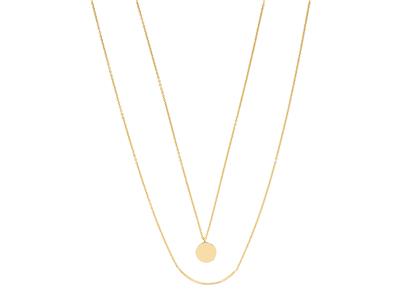 Collana, Doppia Gamma Tubo E Pastille, 42-44 Cm, Oro Giallo 18 Ct. - Immagine Standard - 1