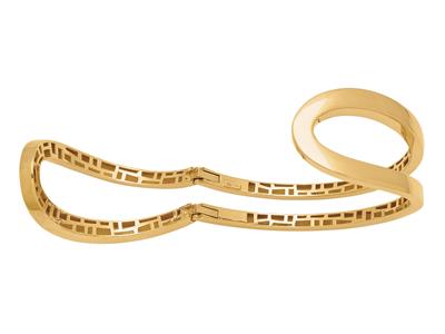 Bracciale Jonc Con Apertura A Fibbia 25 Mm, 54 X 40 Mm, Oro Giallo 18 Carati - Immagine Standard - 2