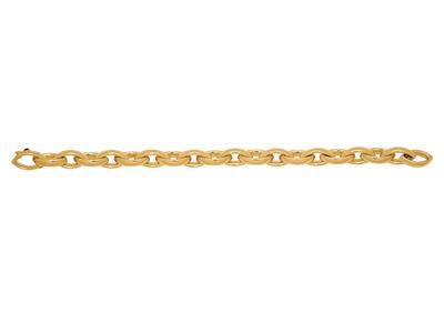 Bracciale Con Maglie A Forma Di Mandorla 9,5 Mm, 20 Cm, Oro Giallo 18 Carati