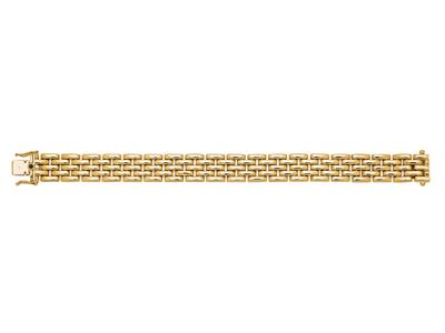 Bracciale Grani Di Riso 12,5 Mm, 5 File, 17 Cm, Oro Giallo 18 Kt