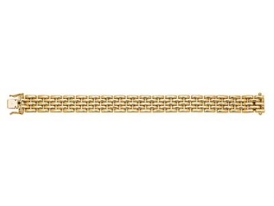 Bracciale Chicchi Di Riso 12,5 Mm, 5 File, 17 Cm, Oro Giallo 18 Carati - Immagine Standard - 1