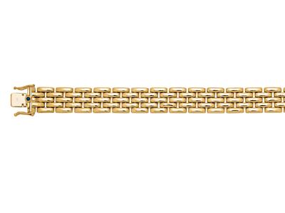 Bracciale Grani Di Riso 12,5 Mm, 5 File, 17 Cm, Oro Giallo 18 Kt - Immagine Standard - 2