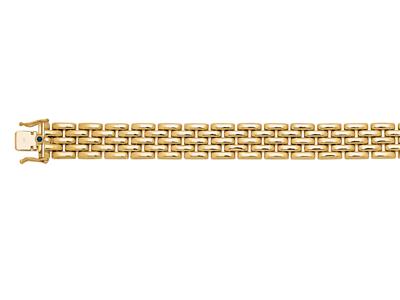 Bracciale Chicchi Di Riso 12,5 Mm, 5 File, 17 Cm, Oro Giallo 18 Carati - Immagine Standard - 2