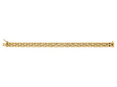 Bracciale Grani Di Riso 7,5 Mm, 3 File, 17 Cm, Oro Giallo 18 Carati