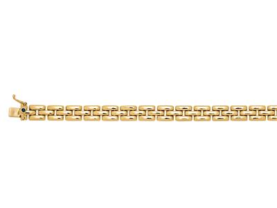 Bracciale Grani Di Riso 7,5 Mm, 3 File, 17 Cm, Oro Giallo 18 Carati - Immagine Standard - 2