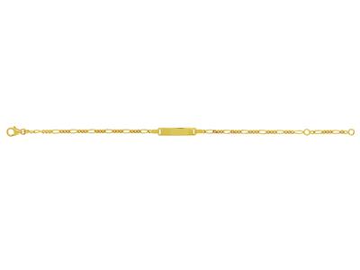 Junior Identity 1/3 Di Maglia, Placca Rettangolare, 16/18 Cm, Oro Giallo 18 Ct. - Immagine Standard - 1