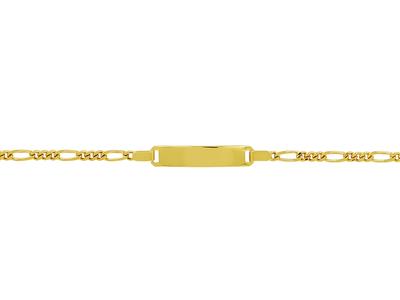 Junior Identity 1/3 Di Maglia, Placca Rettangolare, 16/18 Cm, Oro Giallo 18 Ct. - Immagine Standard - 2