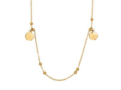 Collana Con 8 Pastiglie, 80 Cm, Oro Giallo 18 Carati - Immagine Standard - 2