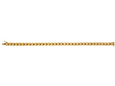 Bracciale A Tulipano 5 Mm, 18,5 Cm, Oro Giallo 18 Carati