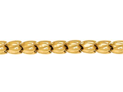 Bracciale A Tulipano 5 Mm, 18,5 Cm, Oro Giallo 18 Carati - Immagine Standard - 2