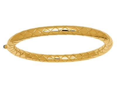 Bracciale, Design A Diamante 6 Mm, 60 X 50 Mm, Oro Giallo 18 Carati