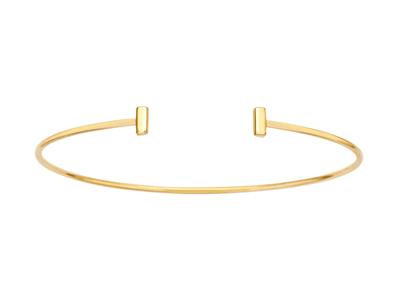 Bracciale Solido Traforato, Filo Rotondo 1,50 Mm, 2 Barrette, 46 X 62 Mm, Oro Giallo 18 Carati