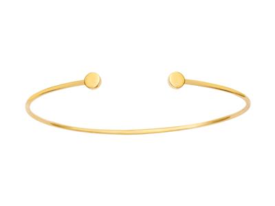 Bracciale Solido Traforato, Filo Rotondo 1,50 Mm, 2 Losanghe, 46 X 62 Mm, Oro Giallo 18 Carati