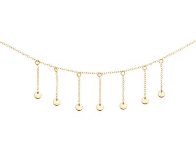 Collana Con 7 Pendenti, 38-40-42 Cm, Oro Giallo 18 Ct.