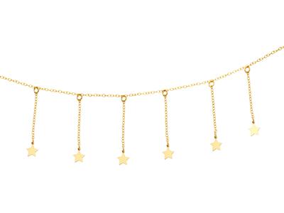 Collana 7 Nappe Stelle, 38-40-42 Cm, Oro Giallo 18 Carati