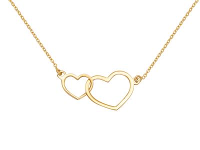 Collana Cuori Intrecciati, 40-42 Cm, Oro Giallo 18 Carati - Immagine Standard - 1