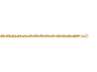 Bracciale, Maglia Forçat, Cavo, 5 Mm, 19 Cm, Oro Giallo 18 Carati - Immagine Standard - 1