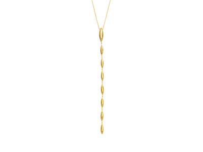 Collana y Losanges, Caduta 13 Cm, 42 Cm, Oro Giallo 18 Ct.