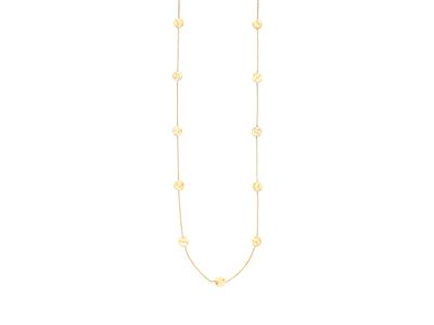 Collana 11 Pastiglie 7 Mm, 80 Cm, Oro Giallo 18 Carati - Immagine Standard - 1