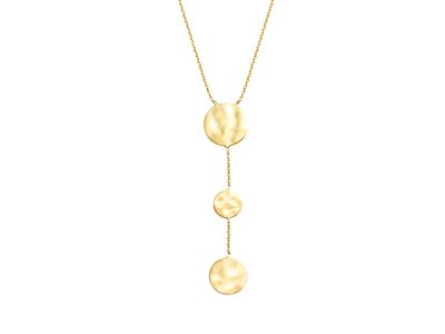Collana y 3 Pastiglie Su Catena, 40-42 Cm, Oro Giallo 18 Ct.