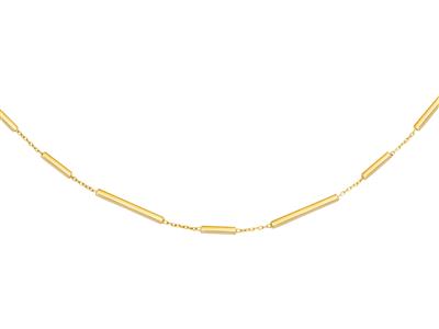 Collana Rettangoli Su Catena, 42-44 Cm, Oro Giallo 18 Carati